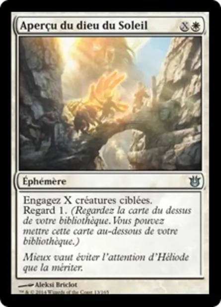 Aperçu du dieu du Soleil, carte Magic BNG 13 — extension Créations divines