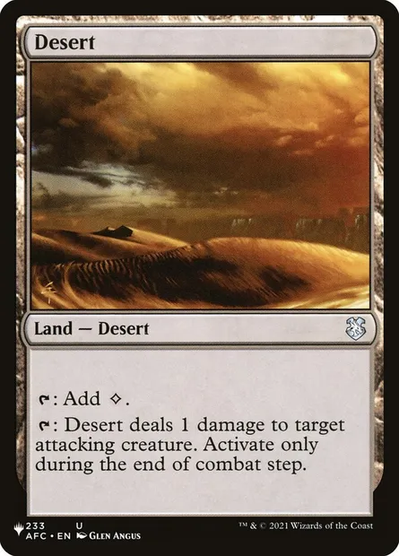 Desert, Magic card PLST AFC-233 — The List set