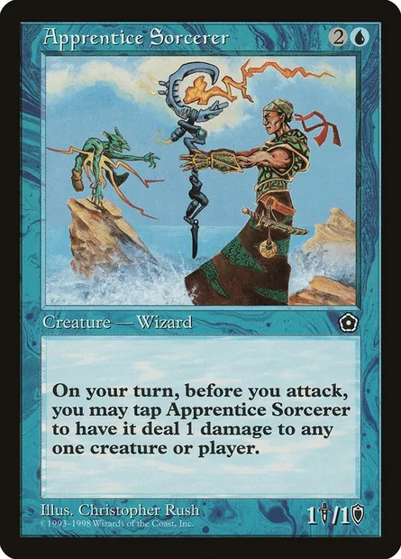 Apprentice Sorcerer, Magic card P02 32 — Portal Second Age set