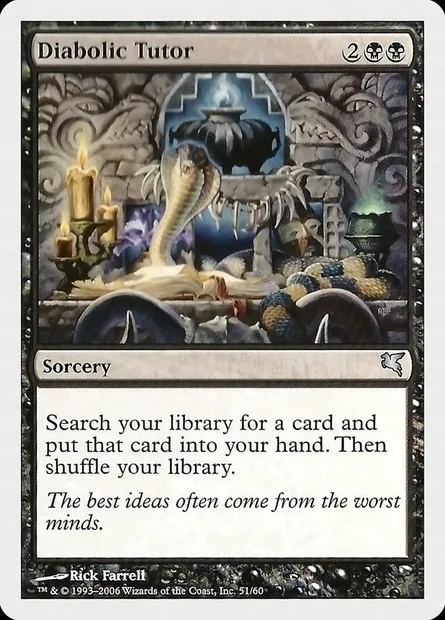 Diabolic Tutor, Magic card PHUK 51 — Hachette UK set