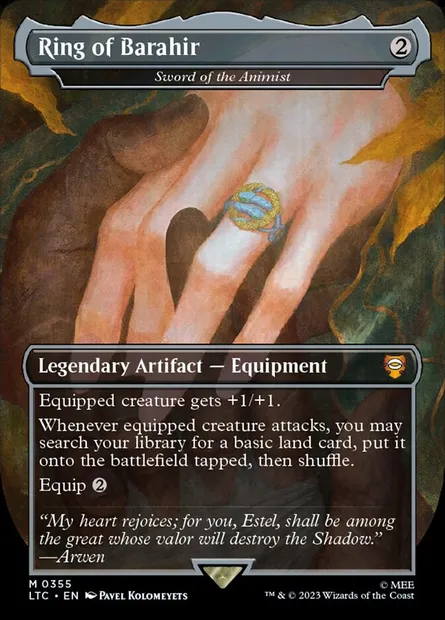 Sword of the Animist, Magic card LTC 355 — Tales of Middle-earth Commander set