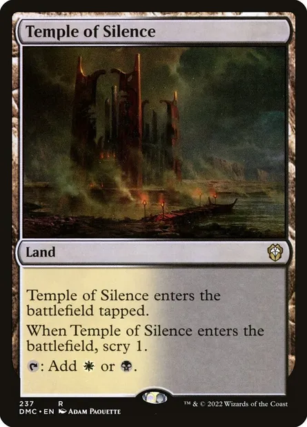 Temple of Silence, Magic card DMC 237 — Dominaria United Commander set