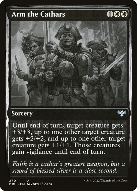 Arm the Cathars, Magic card DBL 270 — Innistrad: Double Feature set