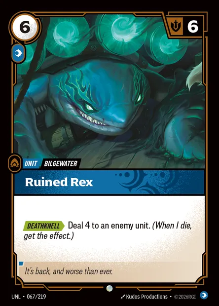 Ruined Rex, Riftbound card UNL 067 — Unleashed set