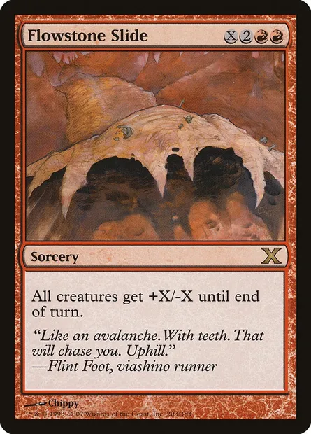 Flowstone Slide, Magic card 10E 203 — Tenth Edition set