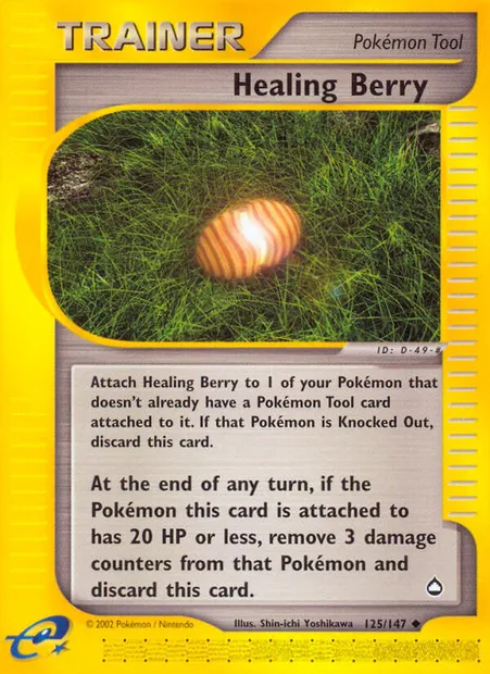Healing Berry, Pokémon card AQ 125 — Aquapolis set