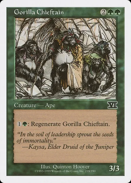 Gorilla Chieftain, Magic card 6ED 235 — Classic Sixth Edition set