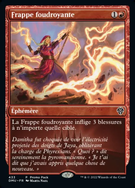 Frappe foudroyante, carte Magic DMU 433 — extension Dominaria Uni