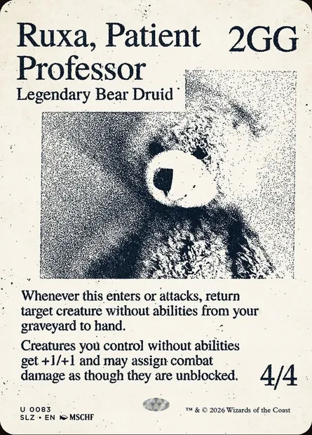 Ruxa, Patient Professor, Magic card SLZ 83 — The Zeta Set set