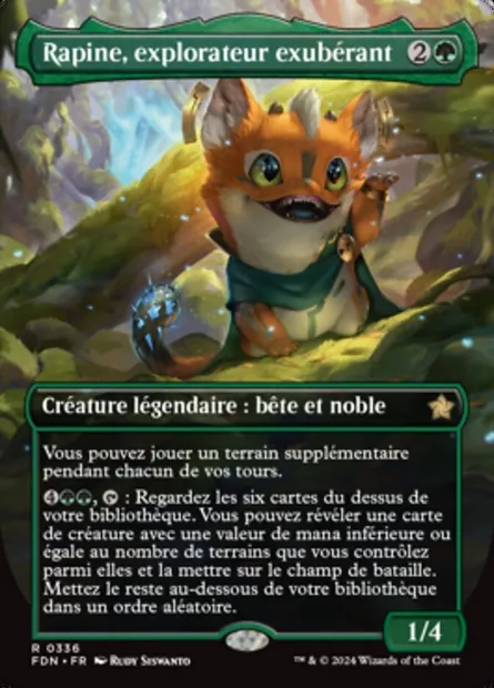 Rapine, explorateur exubérant, carte Magic FDN 336 — extension Foundations