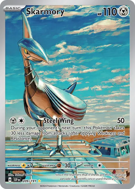 Skarmory, Pokémon card SSP 209 — Surging Sparks set