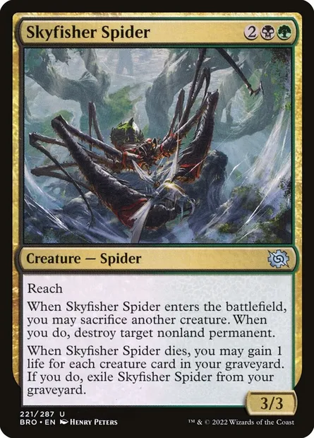 Skyfisher Spider, Magic card BRO 221 — The Brothers' War set