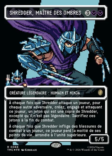 Shredder, maître des ombres, carte Magic TMC 88 — extension Teenage Mutant Ninja Turtles Eternal