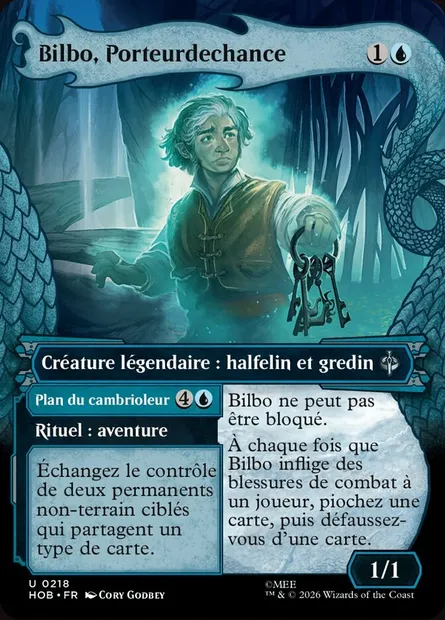 Bilbo, Porteurdechance // Burglar's Plot, carte Magic HOB 218 — extension The Hobbit