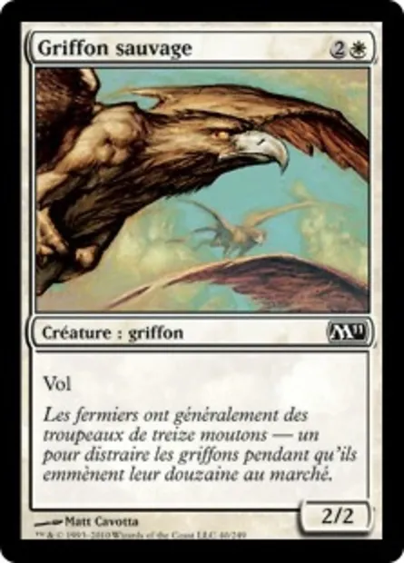 Griffon sauvage, carte Magic M11 40 — extension Magic 2011