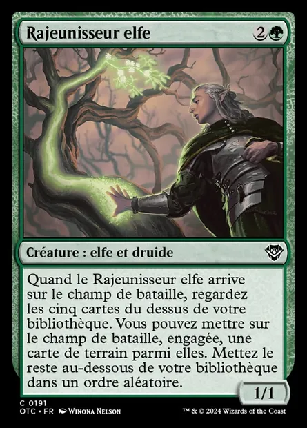 Rajeunisseur elfe, carte Magic OTC 191 — extension Outlaws of Thunder Junction Commander