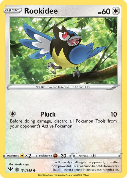 Rookidee, Pokémon card DAA 154 — Darkness Ablaze set