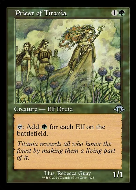 Priest of Titania, Magic card MH3 428 — Modern Horizons 3 set