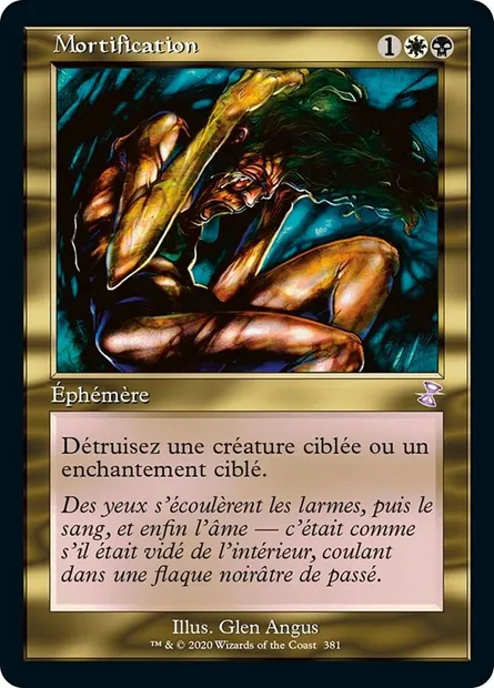 Mortification, carte Magic TSR 381 — extension Spirale Temporelle Remastered