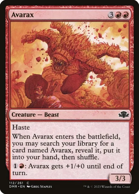 Avarax, Magic card DMR 112 — Dominaria Remastered set