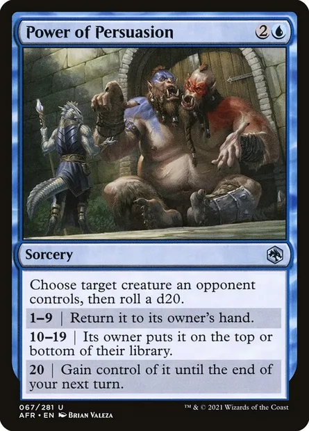 Power of Persuasion, Magic card AFR 67 — Adventures in the Forgotten Realms set