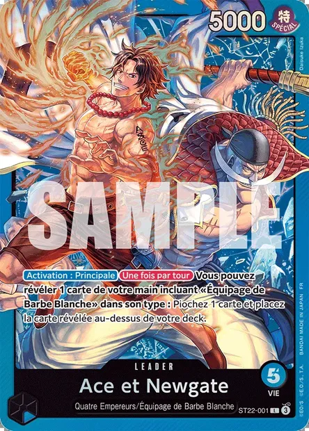 Ace et Newgate, carte One Piece ST22-001 — extension ACE ET NEWGATE