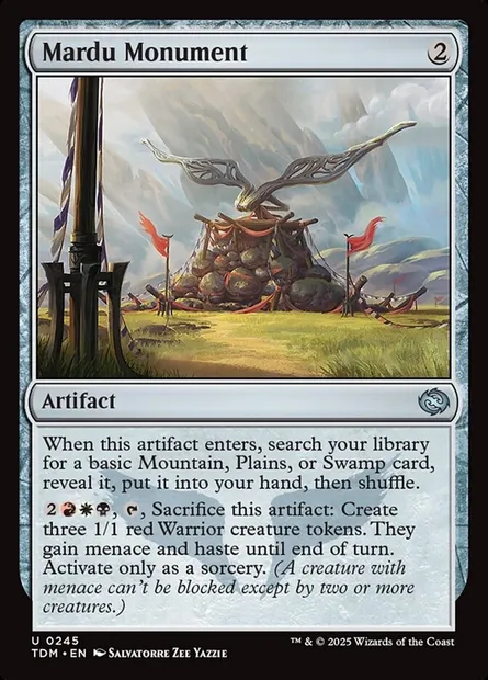 Mardu Monument, Magic card TDM 245 — Tarkir: Dragonstorm set