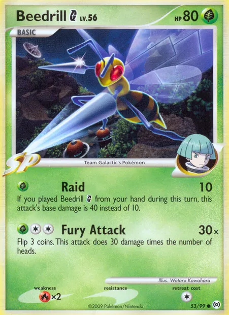 Dardargnan, carte Pokémon AR 53 — extension Arceus