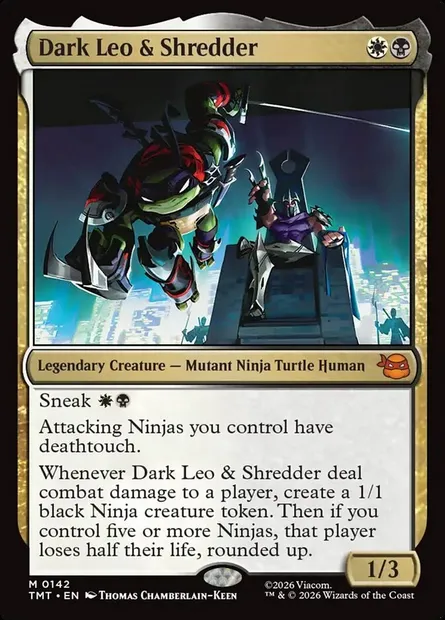 Dark Leo & Shredder, Magic card TMT 142 — Teenage Mutant Ninja Turtles set