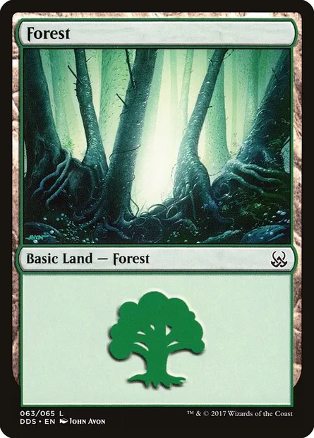 Forest, Magic card DDS 63 — Duel Decks: Mind vs. Might set