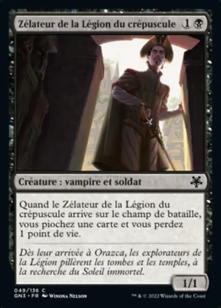 Zélateur de la Légion du crépuscule, carte Magic GN3 49 — extension Game Night: Free-for-All