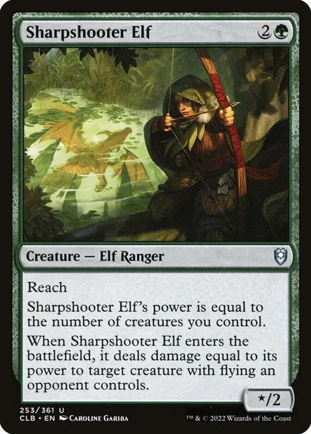 Sharpshooter Elf, Magic card CLB 253 — Commander Legends: Battle for Baldur's Gate set