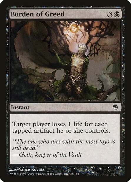 Fardeau d'avidité, carte Magic DST 38 — extension Sombracier