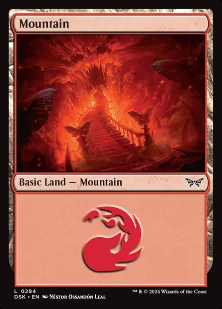 Mountain, Magic card DSK 284 — Duskmourn: House of Horror set