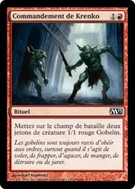 Commandement de Krenko, carte Magic M13 139 — extension Magic 2013
