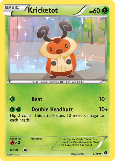 Kricketot, Pokémon card NXD 3 — Next Destinies set