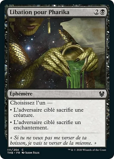Libation pour Pharika, carte Magic THB 111 — extension Theros Beyond Death