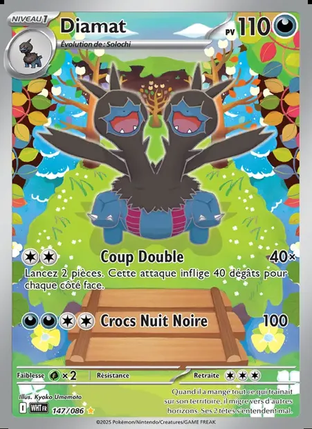 Diamat, carte Pokémon WHT 147 — extension Flamme Blanche