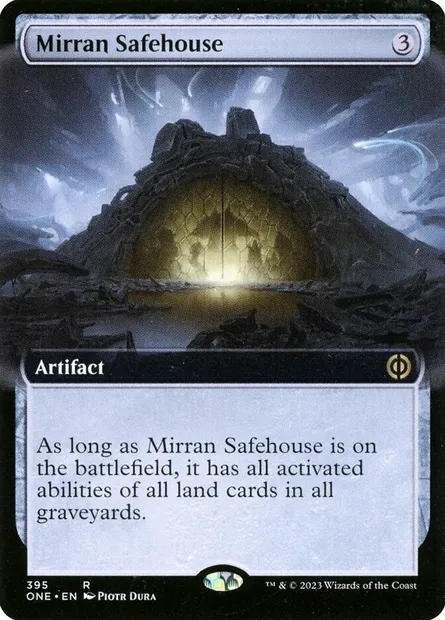 Mirran Safehouse, Magic card ONE 395 — Phyrexia: All Will Be One set