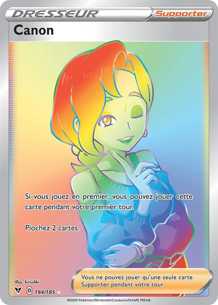 Canon, carte Pokémon VIV 194 — extension Voltage Éclatant