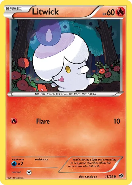 Litwick, Pokémon card NXD 18 — Next Destinies set