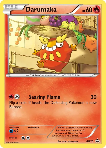 Darumaka, Pokémon card BW 18 — BW Black Star Promos set