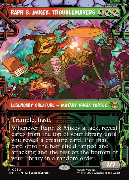 Raph & Mikey, Troublemakers, Magic card TMT 250 — Teenage Mutant Ninja Turtles set