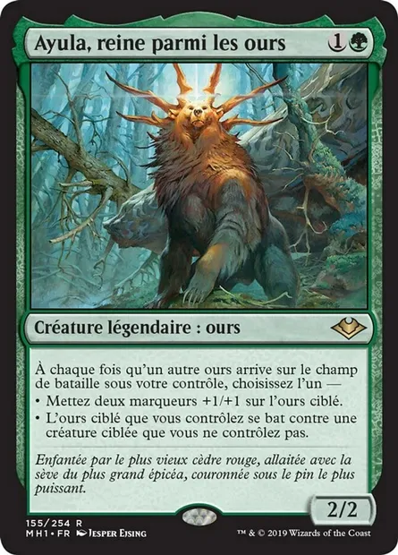 Ayula, reine parmi les ours, carte Magic MH1 155 — extension Horizons du Modern