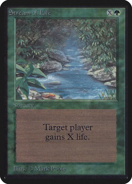 Stream of Life, Magic card LEA 217 — Limited Edition Alpha set