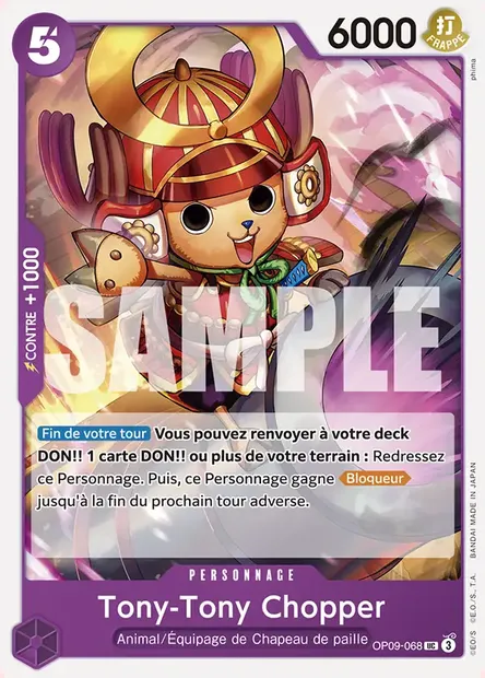 Tony-Tony Chopper, carte One Piece OP09-068 — extension LES NOUVEAUX EMPEREURS