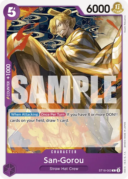 San-Gorou, One Piece card ST18-003 — Purple Monkey.D.Luffy set