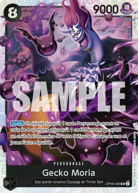 Gecko Moria, carte One Piece OP06-086 — extension ONE PIECE CARD THE BEST