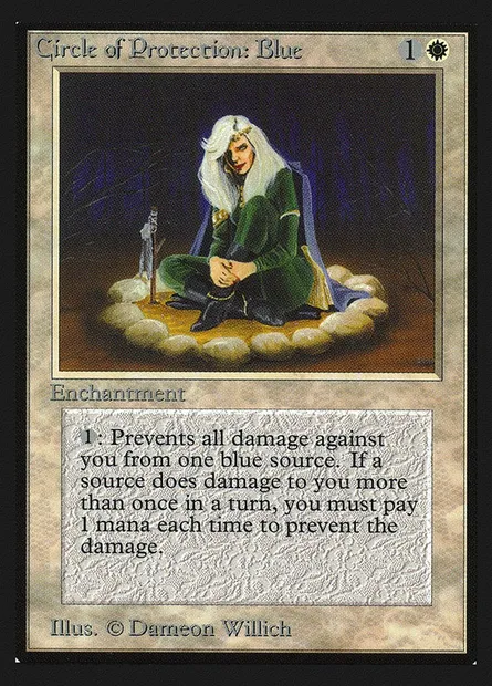 Circle of Protection: Blue, Magic card CEI 11 — Intl. Collectors' Edition set
