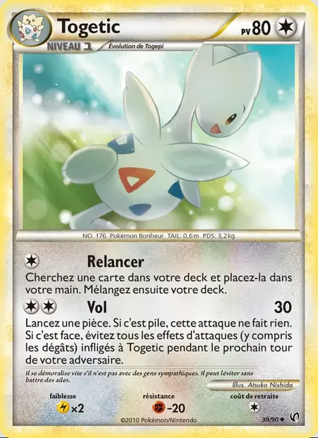 Togetic, carte Pokémon UD 39 — extension Indomptable